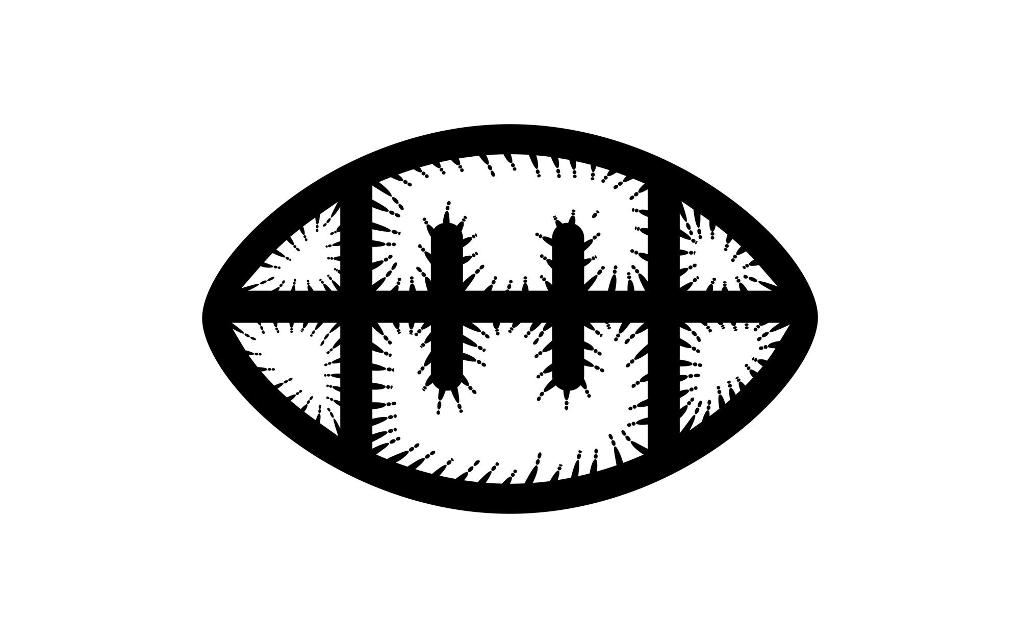 Monochrome embroidered patch on dark fabric